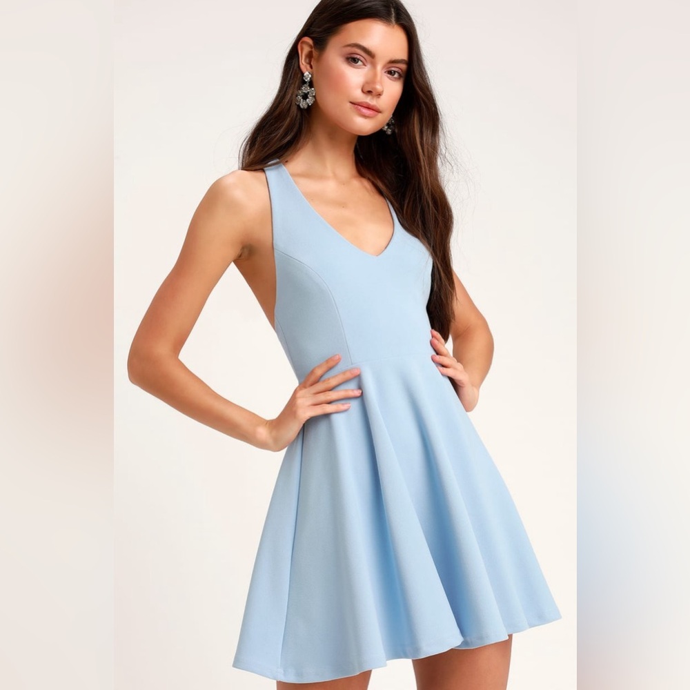 LULUS homecoming dress light blue - Picture 4 of 4